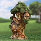 Садовая фигура - фонарь из полистоуна «Дом на дереве», 15×10×29 см - Фото 3