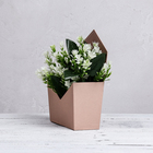 Конверт трапеция однотонный, бежевый 19.5×23×8 см - фото 23730466