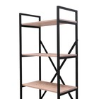 Стеллаж металлический "ENERGY loft", 147 х 60 х 35 см, чёрный, дуб сантана - фото 23715973