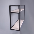 Полка настенная двойная "ENERGY loft", 58 х 69,6 х 24 см, чёрный, боб пайн - фото 23716045