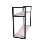 Полка настенная двойная "ENERGY loft", 58 х 69,6 х 24 см, чёрный, боб пайн - фото 23730495