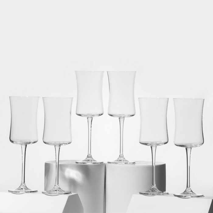 Набор стеклянных бокалов для белого вина BUTEO, 260 мл, 6 шт - Фото 1