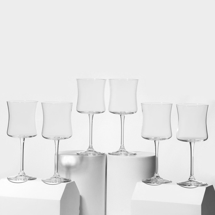 Набор стеклянных бокалов для красного вина BUTEO, 350 мл, 6 шт - Фото 1