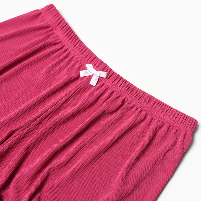Пижама женская (топ/шорты), цвет розовый, размер 48