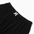 Пижама женская (топ/шорты), цвет чёрный, размер 52 - Фото 6