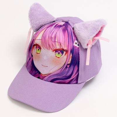 Кепка детская «Мяу аниме», с ушками, р-р 52-54, 5-7 лет