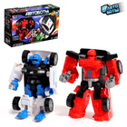 Набор роботов «Автоботы», 2 штуки, полицейский и пожарный - Фото 1