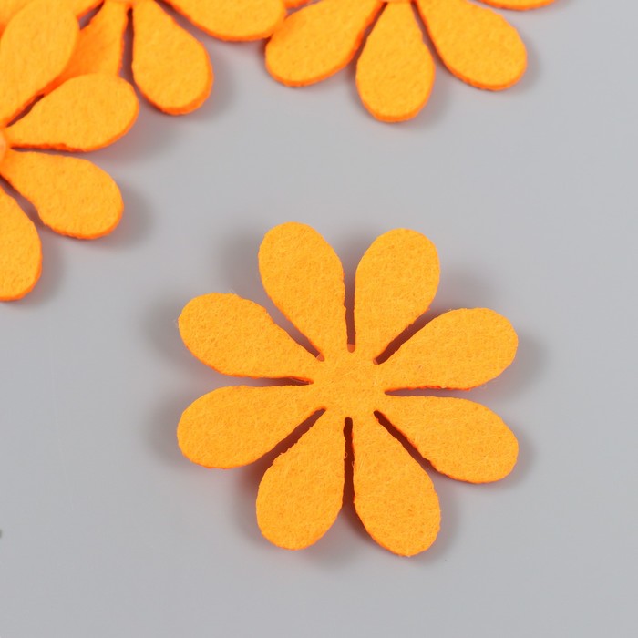 Заготовка из фоамирана "Цветочки" оранжевые, фетр, 4,5 см х 4,5 см (набор 6 шт)