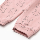 Комплект детский (лонгслив, штанишки), цвет пудра, рост 92 см - фото 23760732