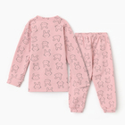 Комплект детский (лонгслив, штанишки), цвет пудра, рост 98 см - фото 23760739