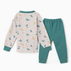 Комплект детский (лонгслив, брюки), цвет зелёный, рост 104 см - фото 23769441