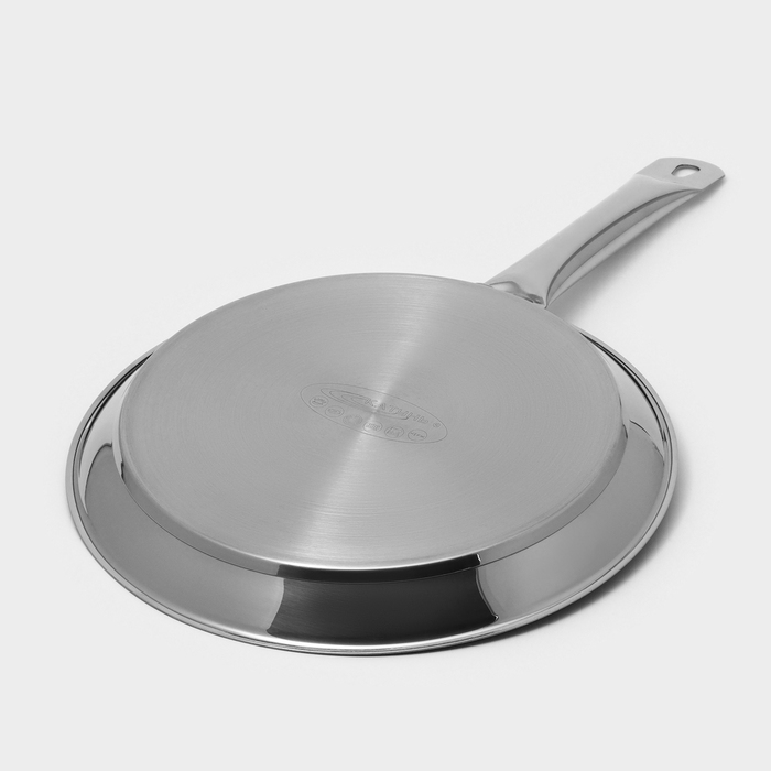 Сковорода блинная «Общепит», d=26 см, толщина корпуса 0,6 мм, индукционное дно ТРС 3,5 мм, покрытие Xylan