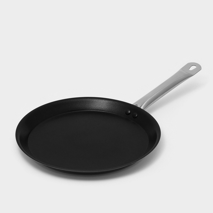 Сковорода блинная «Общепит», d=28 см, толщина корпуса 0,6 мм, индукционное дно ТРС 3,5 мм, покрытие Xylan