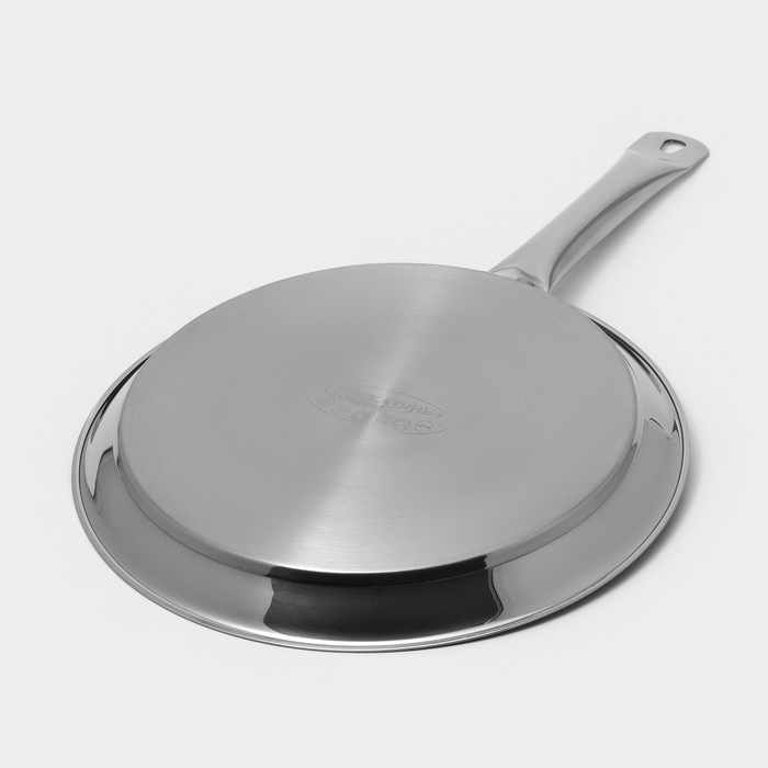 Сковорода блинная «Общепит», d=28 см, толщина корпуса 0,6 мм, индукционное дно ТРС 3,5 мм, покрытие Xylan