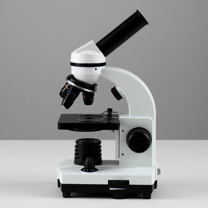Микроскоп лабораторный кратность 40,100,400, подсветка - фото 1906619984