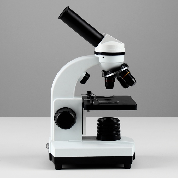 Микроскоп лабораторный кратность 40,100,400, подсветка - фото 1906619986