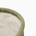 Текстил. корзинка Этель "HOME", цвет зелёный, 14х13 см, 50%хл, 50%п/э - Фото 3