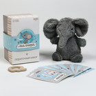 Набор подарочный: Мягкая игрушка+прорезыватель+карточки для фото "Слон" - Фото 3