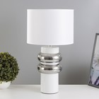 Настольная лампа "Ленди" Е27 40Вт бело-хромовый 25х25х46,5 см RISALUX - фото 301207066