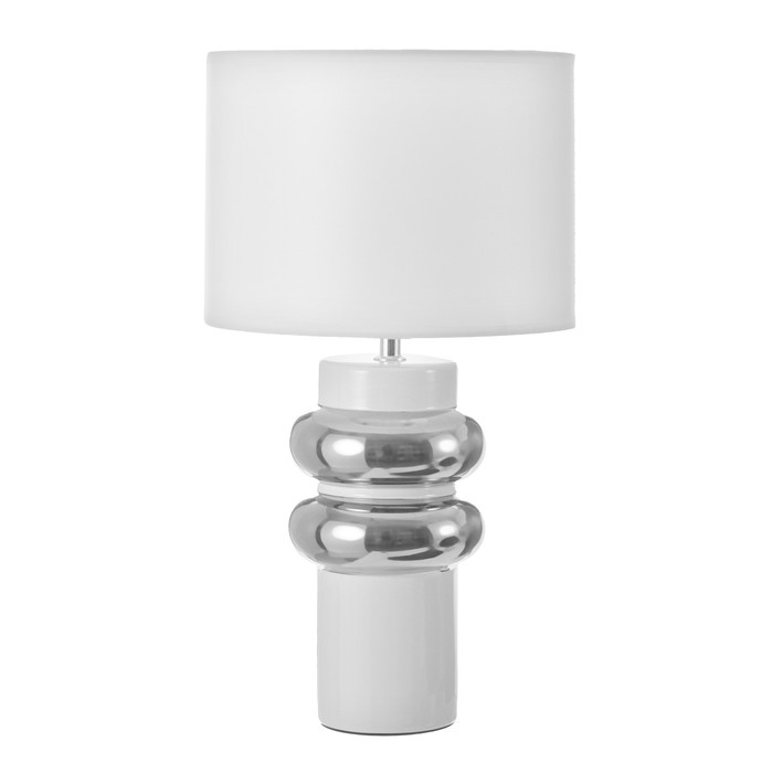 Настольная лампа "Ленди" Е27 40Вт бело-хромовый 25х25х46,5 см RISALUX - фото 1927043210