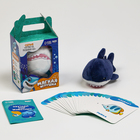 Набор:Мягкая игрушка+развивающие карточки "Акула", цвет МИКС - фото 9310903