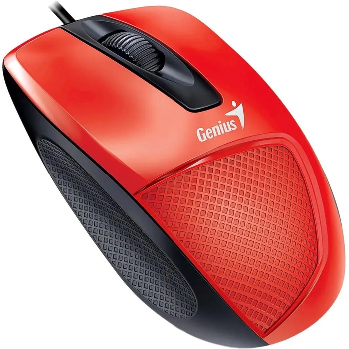 Мышь Genius Mouse DX-150X, проводная, оптическая, 1000 dpi, USB, красная