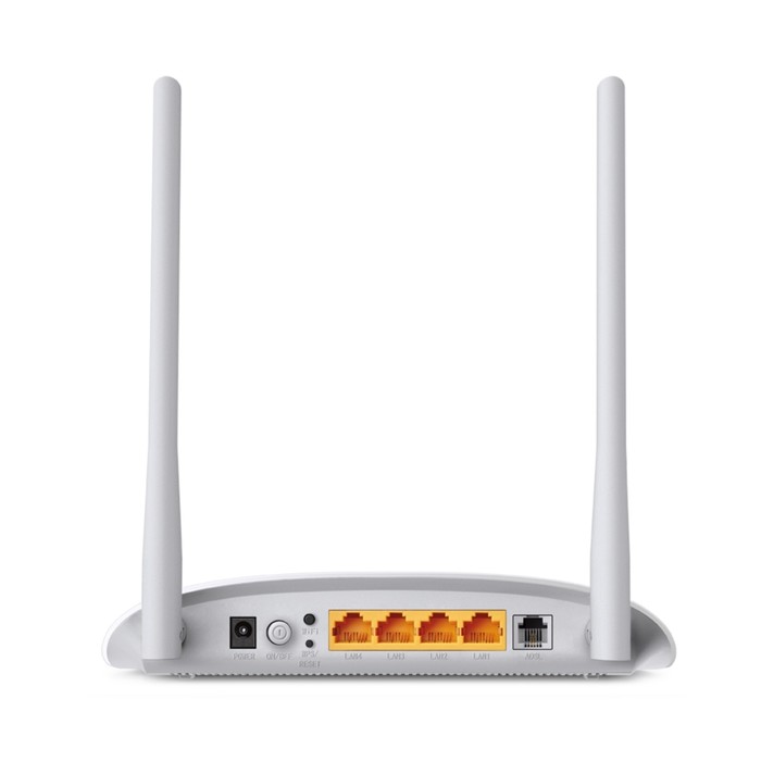 Wi-Fi роутер TP-Link TD-W8961N, 300 Мбит/с, 4 порта 100 Мбит/с, белый