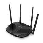 Wi-Fi роутер Mercusys MR80X, 2976 Мбит/с, 3 порта 1000 Мбит/с, чёрный - фото 11176777