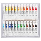 Краска акриловая в тубе, набор 24 цвета х 12 мл, BRAUBERG HOBBY, 192404 - фото 23815315