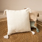 Наволочка декоративная с кисточками SL Home TASSEL, 45×45 см, молочная - Фото 3