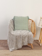 Наволочка декоративная с кисточками SL Home TASSEL, 45×45 см, оливковая - Фото 3