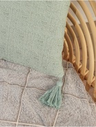 Наволочка декоративная с кисточками SL Home TASSEL, 45×45 см, оливковая - Фото 4