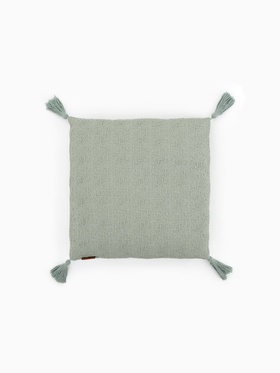 Наволочка декоративная с кисточками SL Home TASSEL, 45×45 см, оливковая