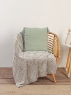 Наволочка декоративная с кисточками SL Home TASSEL, 45×45 см, оливковая - Фото 4