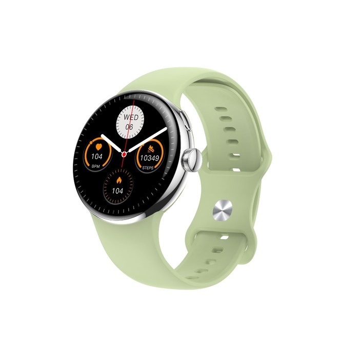 Смарт-часы Wifit Wiwatch R1, 1.3", Amoled, IP68,GPS,контроль ЧСС, 21 режим фитнеса, зеленые - Фото 1