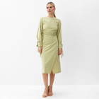 Платье женское MINAKU: Casual Collection цвет оливковый, р-р 46 - фото 321159153
