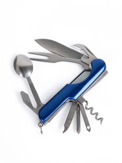 Нож швейцарский 9 в 1, синий