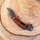 Нож складной "Бумеранг" 18,2см, клинок 65мм/2,5мм, рукоять дерево - Фото 4