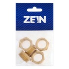 Заглушка ZEIN, 3/4", наружная резьба, латунь, фасовка 5 шт. (комплект 5 шт) - фото 36140046
