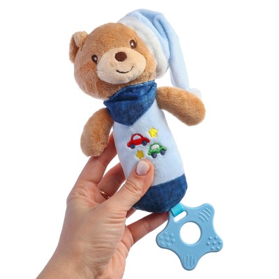 Пищалка - погремушка M&B «Мишка», с прорезывателем, от 3 мес.