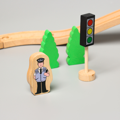 Железная дорога Лесная мастерская «Большое путешествие», с мостом, 39 деталей, 27.5×27.5×5.6 см