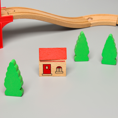 Железная дорога Лесная мастерская «Большое путешествие», с мостом, 39 деталей, 27.5×27.5×5.6 см