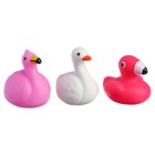 Набор резиновых игрушек для ванны «Фламинго и лебеди», 3 шт, Крошка Я - фото 8938928