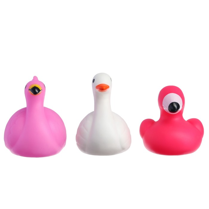 Набор игрушек для ванны «Фламинго и лебеди», 3 шт, Крошка Я