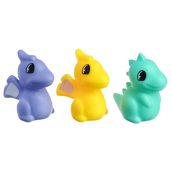 Набор игрушек для ванны «Малыши динозаврики», 3 шт, Крошка Я
