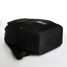 Рюкзак молодёжный из текстиля на молнии, 4 кармана, цвет чёрный - Фото 5