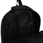 Рюкзак школьный из текстиля на молнии, 5 карманов, цвет чёрный/зелёный - фото 11177584