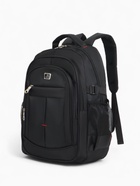 Рюкзак школьный на молнии, с карманами, однотонный, 31×14×46 см, чёрный - Фото 4