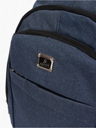 Рюкзак школьный на молнии, с карманами, синий - фото 57999298