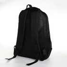 Рюкзак молодёжный из текстиля на молнии, 4 карманов, цвет чёрный/синий - Фото 4